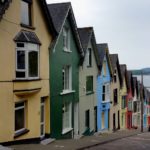 Irish homes descending on a hill